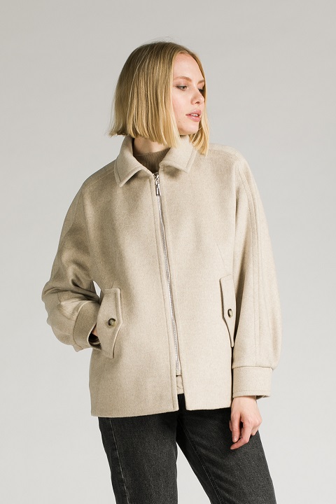 Куртка женская деми О-968 - короткое, цвет бежевый
